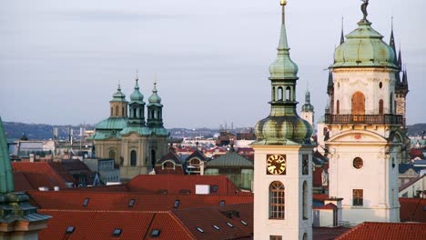 top view from the old town bridge in prague