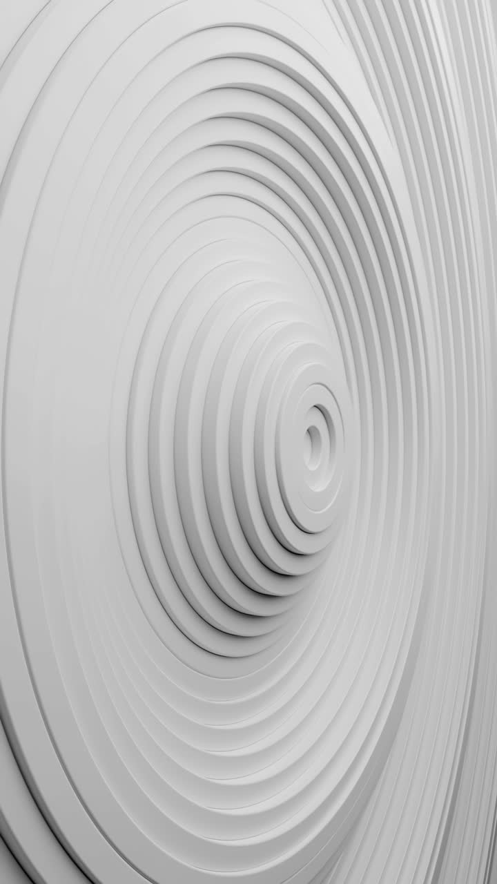White circular object with black background and white background. Vertical looped animation