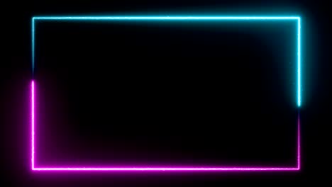 animated neon glowing frame background. laser show loop 4k animation