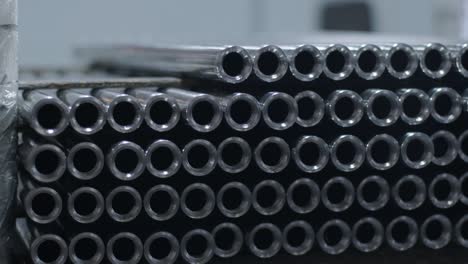 steel pipes stacked on a pallet