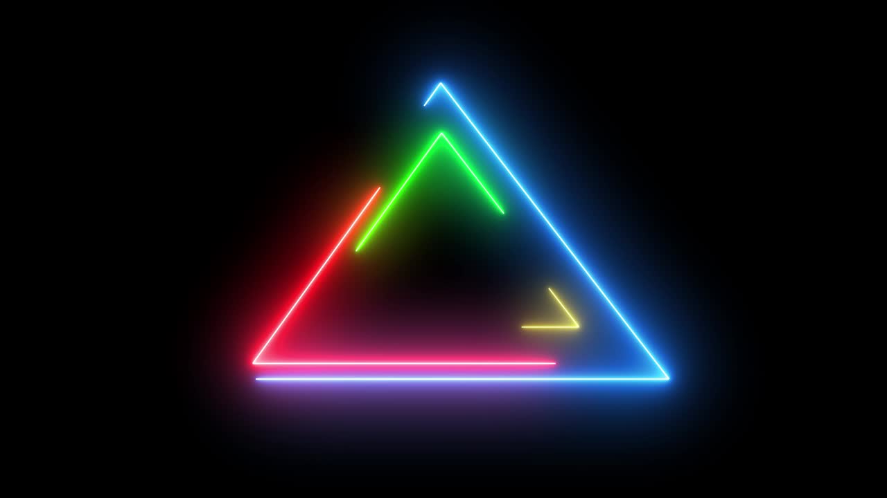 neón colorido girando abstracto creativo con neón, luz brillante.