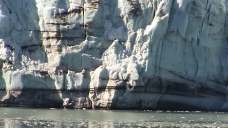 close-up of a huge glacier in alaska