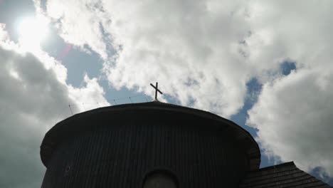 a chappel at the snezka peak in giant mountains, krkonose, czech republic, orbit