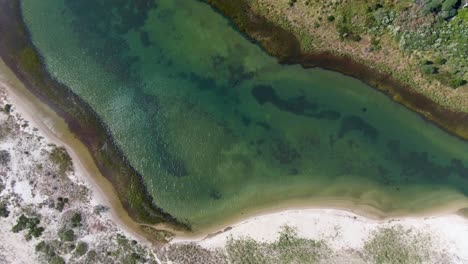 Edgartown-Harbor-and-Katama-Bay,-Martha's-Vineyard,-Massachusetts,-USA---aerial-drone-shot