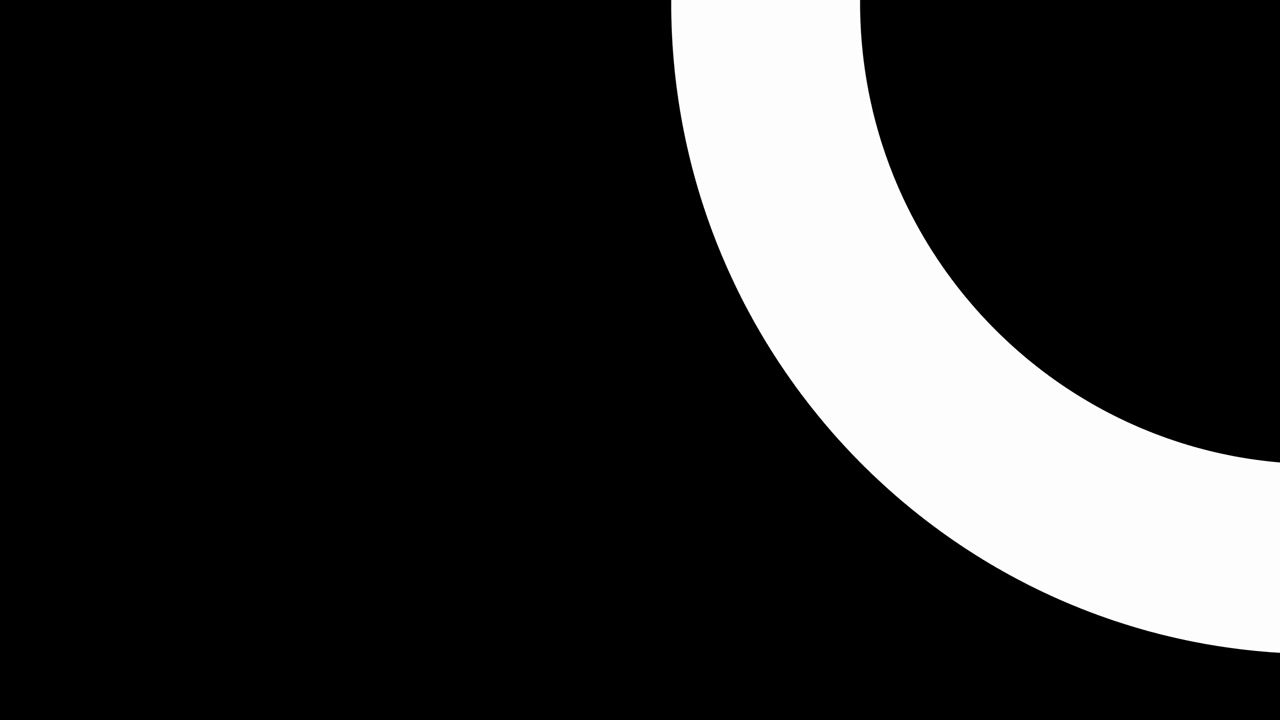 Abstract White Curved Lines Animation on Black Background
