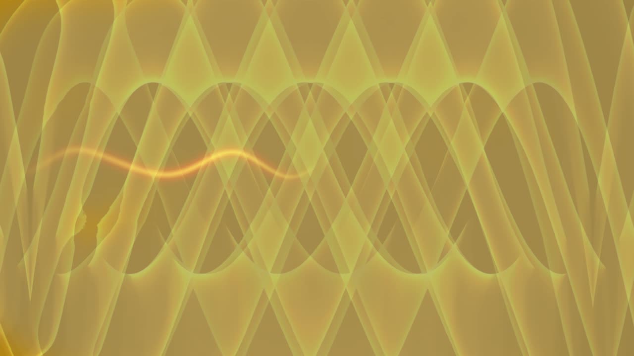 불타는 시누스 파동으로 추상적인 비디오: 황금색 텍스처 된 배경에 현대 판타지 미래 영화