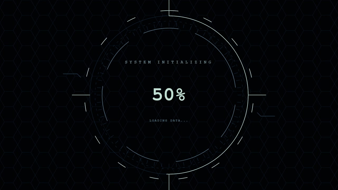 Digital System Initialization Loading Progress Bar Animation