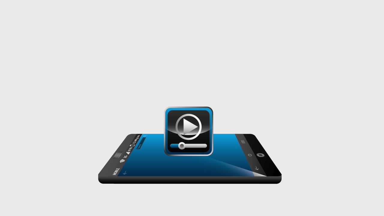 smartphone with cloud storage music and video player