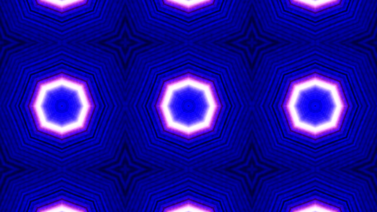 Sfondo astratto caleidoscopico in loop, Animazione, Rendering, Loop.