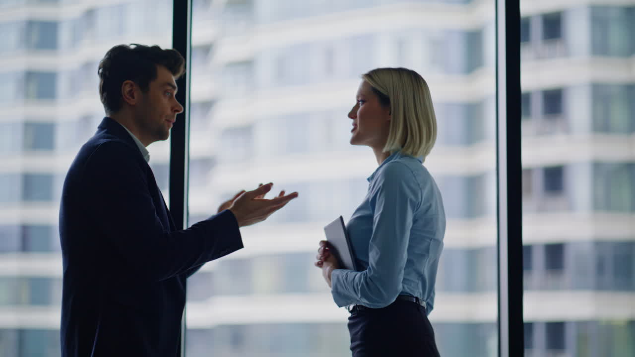 Business meeting in a modern office setting