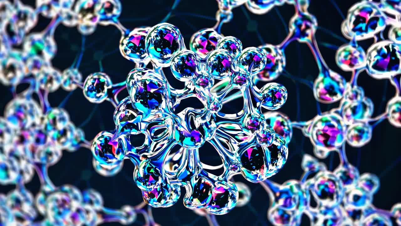 Colorful 3D Molecular Structure