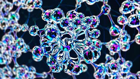 colorful 3d molecular structure