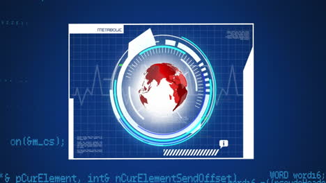 animación del procesamiento de datos digitales en todo el mundo