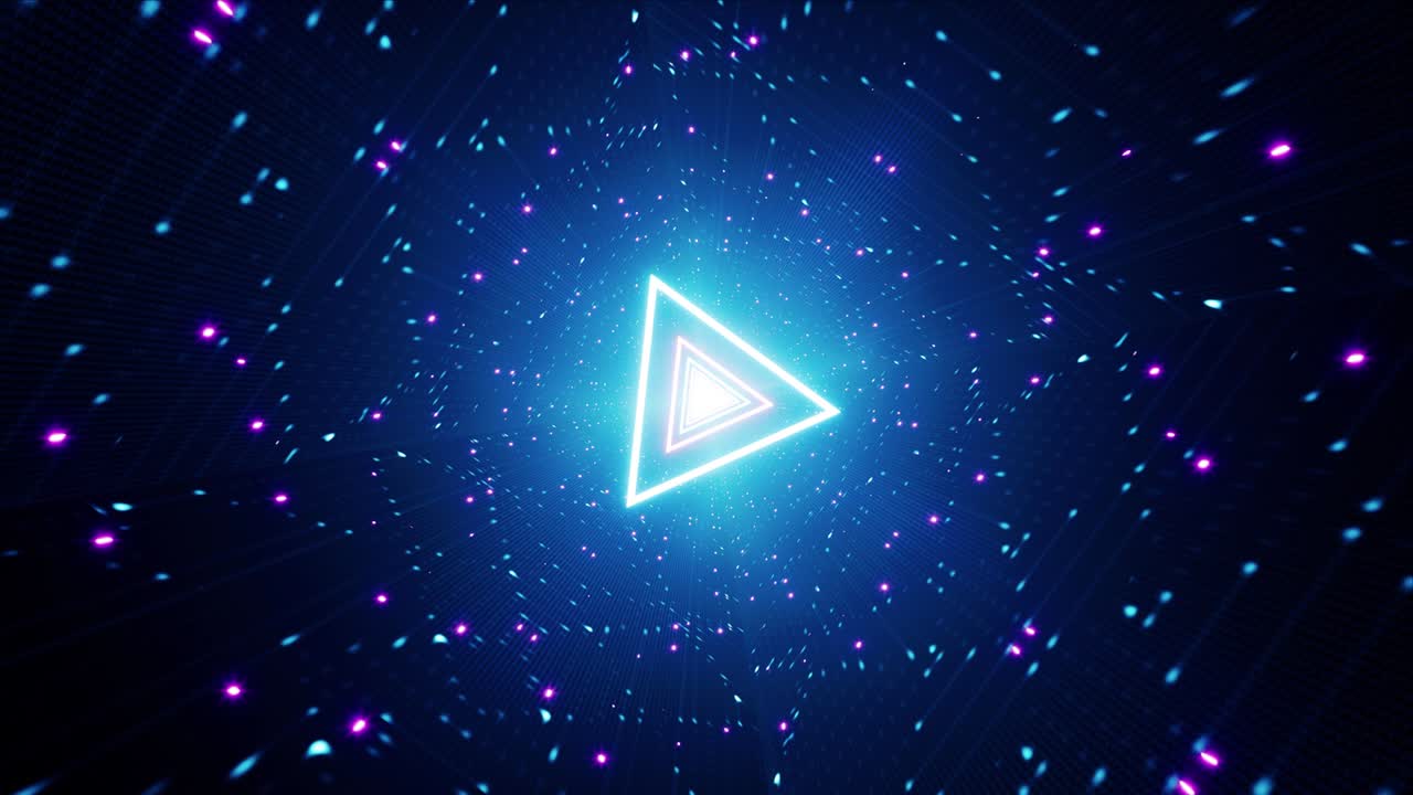 Triangle Neon Light VJ Loop