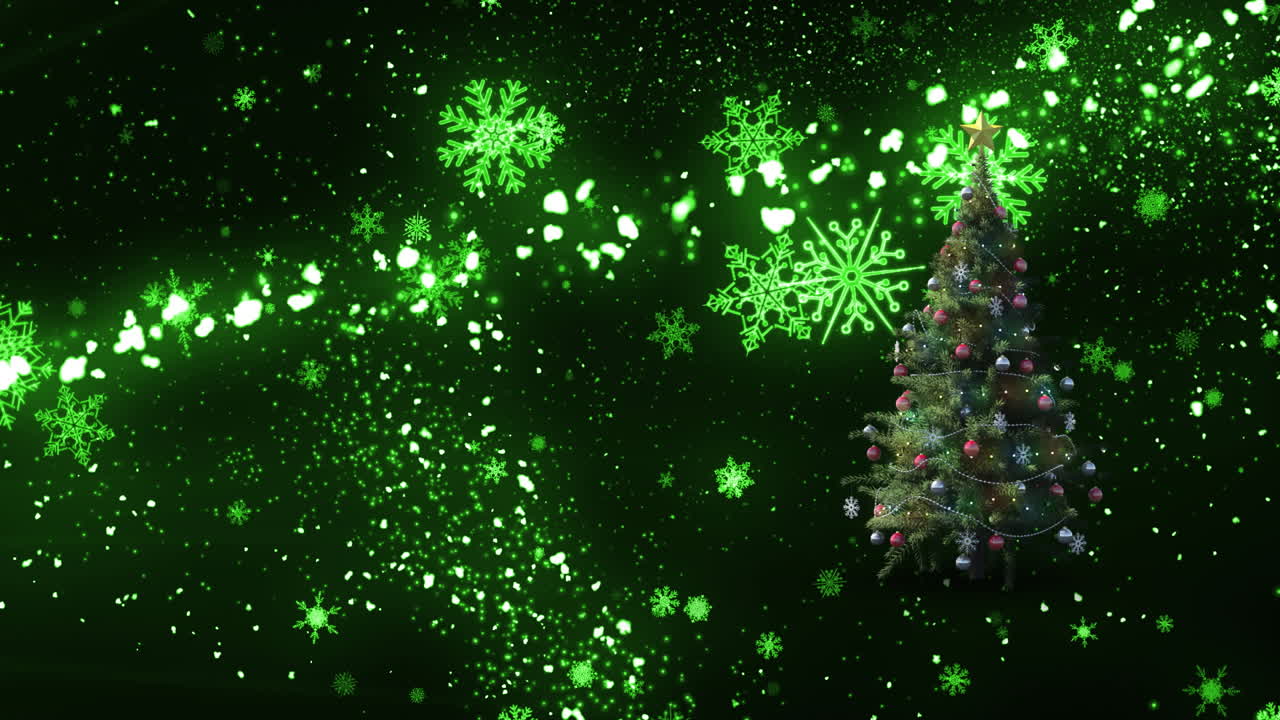 рождественская елка и падающая звезда