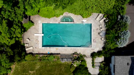 aerial view of luxury pool