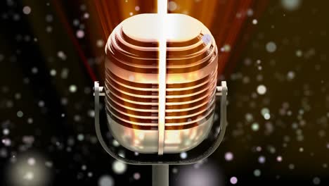 vintage microphone for talented singers in a competition show.
