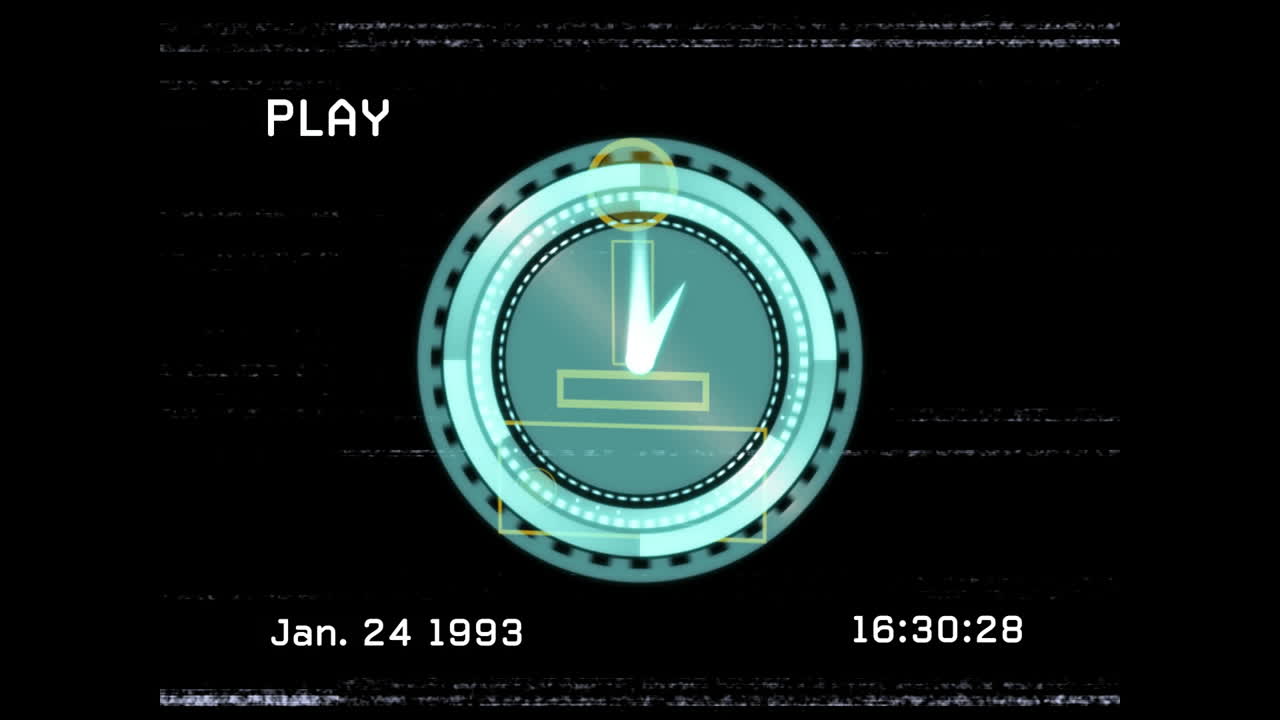 게임 패드 아이콘 위에 움직이는 시계의 애니메이션