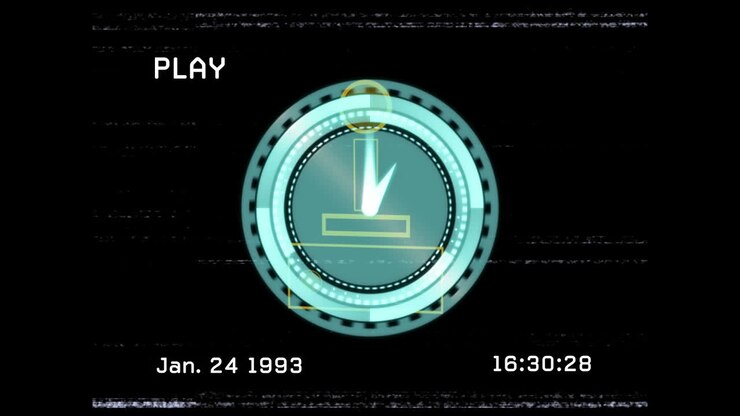 Animation einer sich bewegenden Uhr über einem Gamepad-Symbol