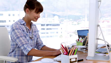 Pretty-designer-working-on-computer