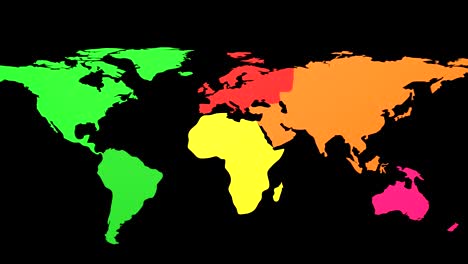 el mapa del mundo se convierte en un globo