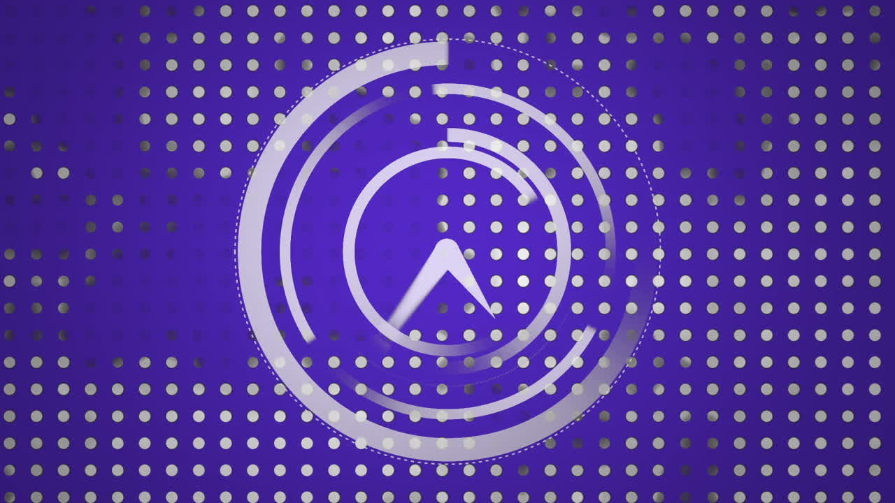 Fast moving clock on a purple background