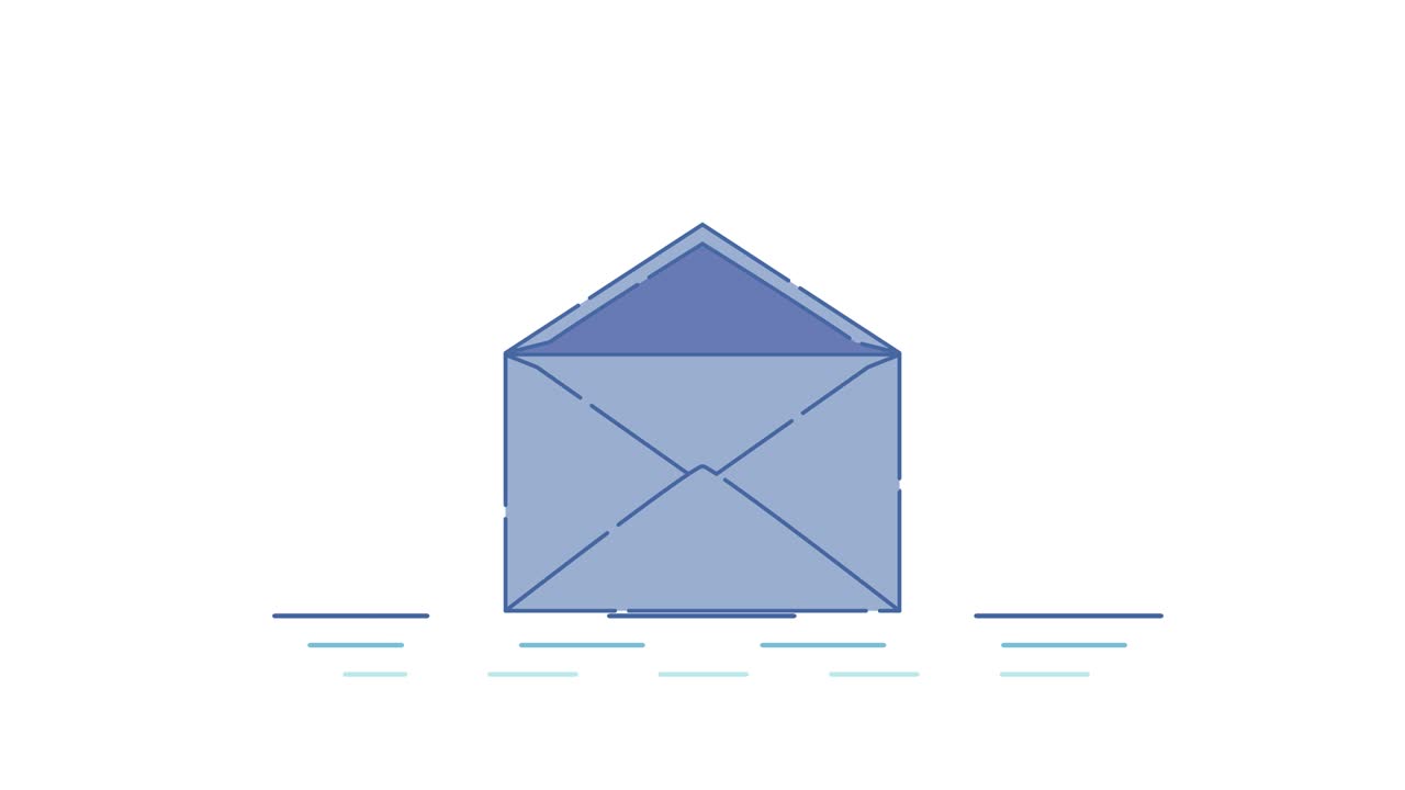 animación de un recibo de factura médica en un sobre.