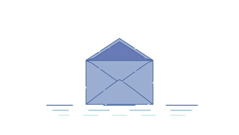 animación de un recibo de factura médica en un sobre.