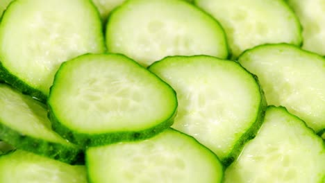 fresh cucumber and slices. concept of promoting a healthy diet and lifestyle