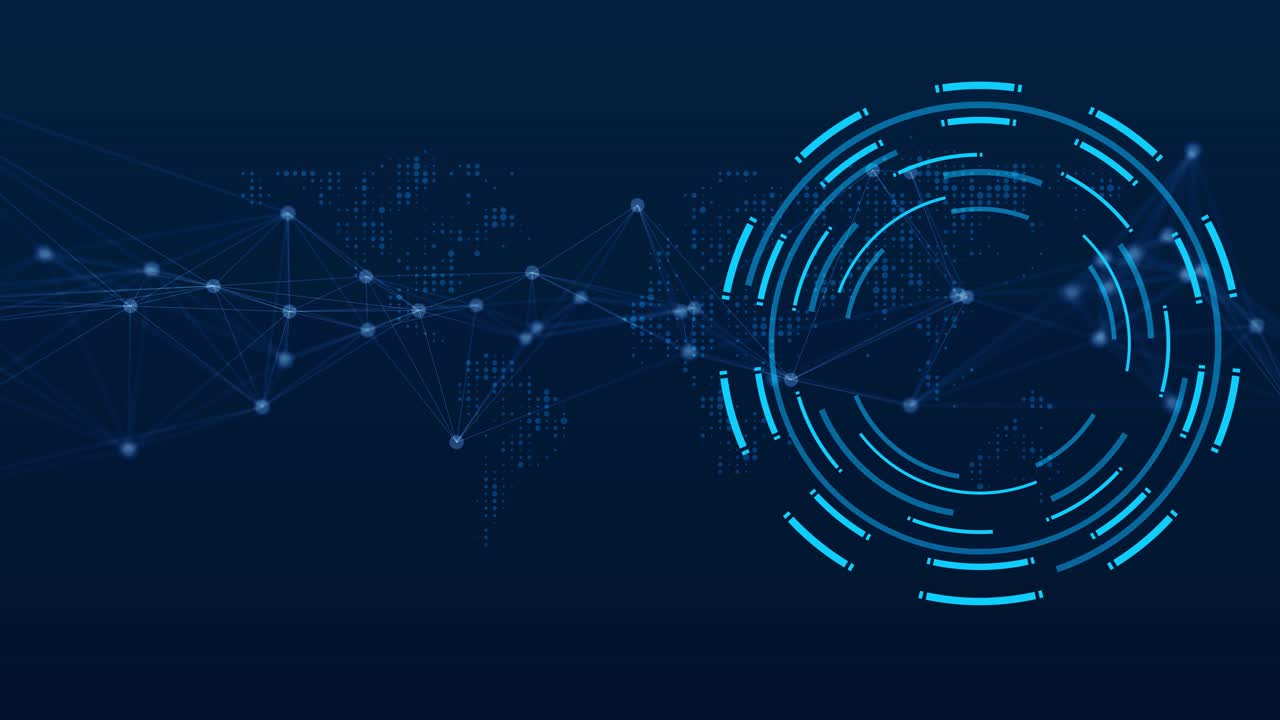 3d 4k data matrix simulation digital line grid technology futuristic hud screen background wave