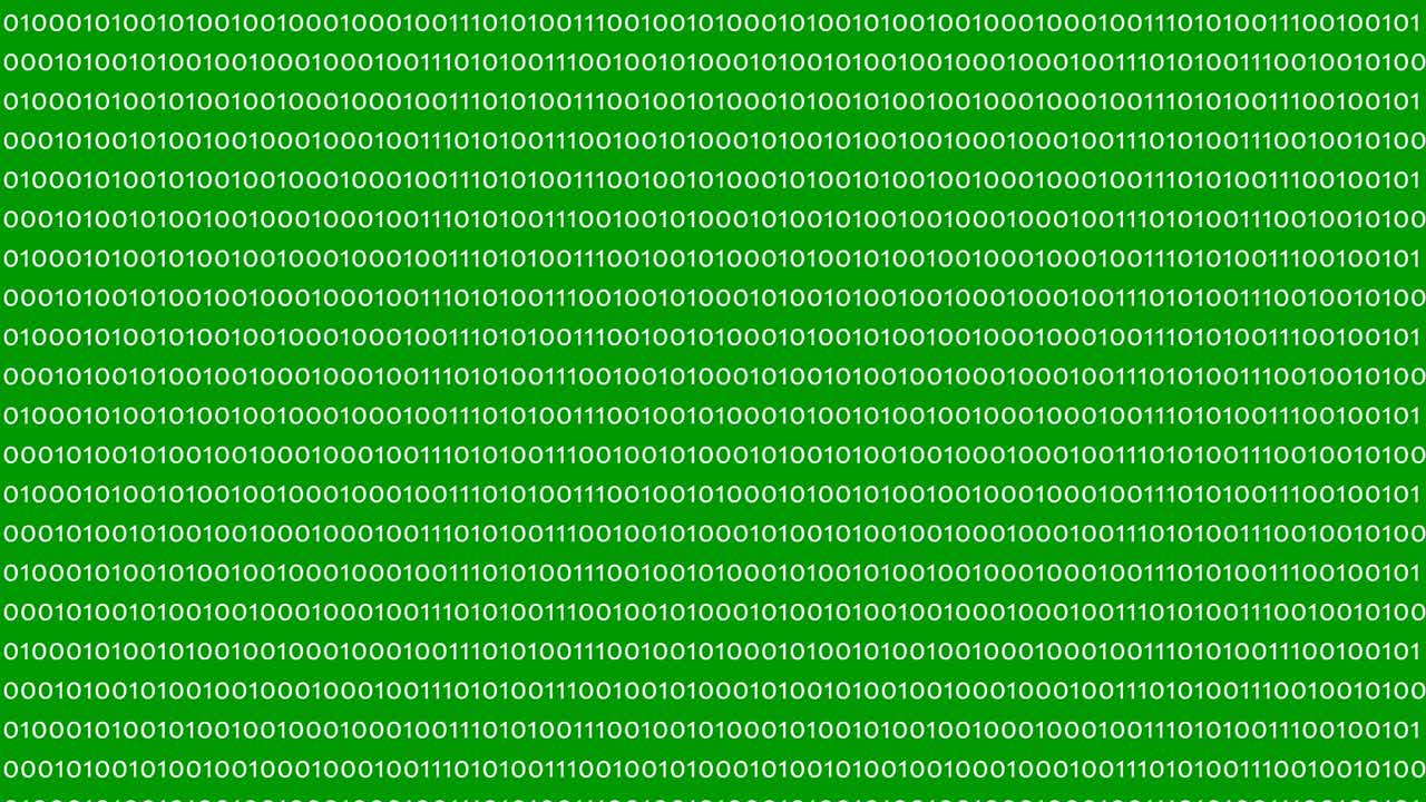 Numbers on green screen