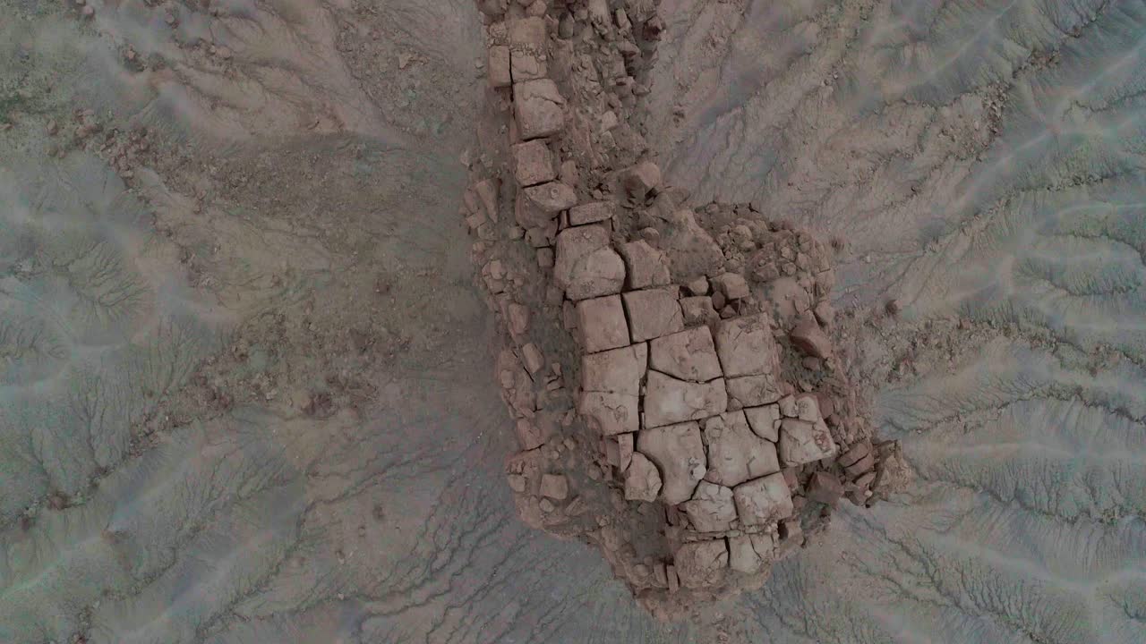 미국 네 모퉁이에 있는 암석 기념비의 드론 보기