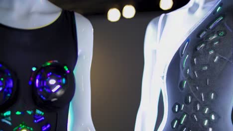 futuristic electronic clothing display