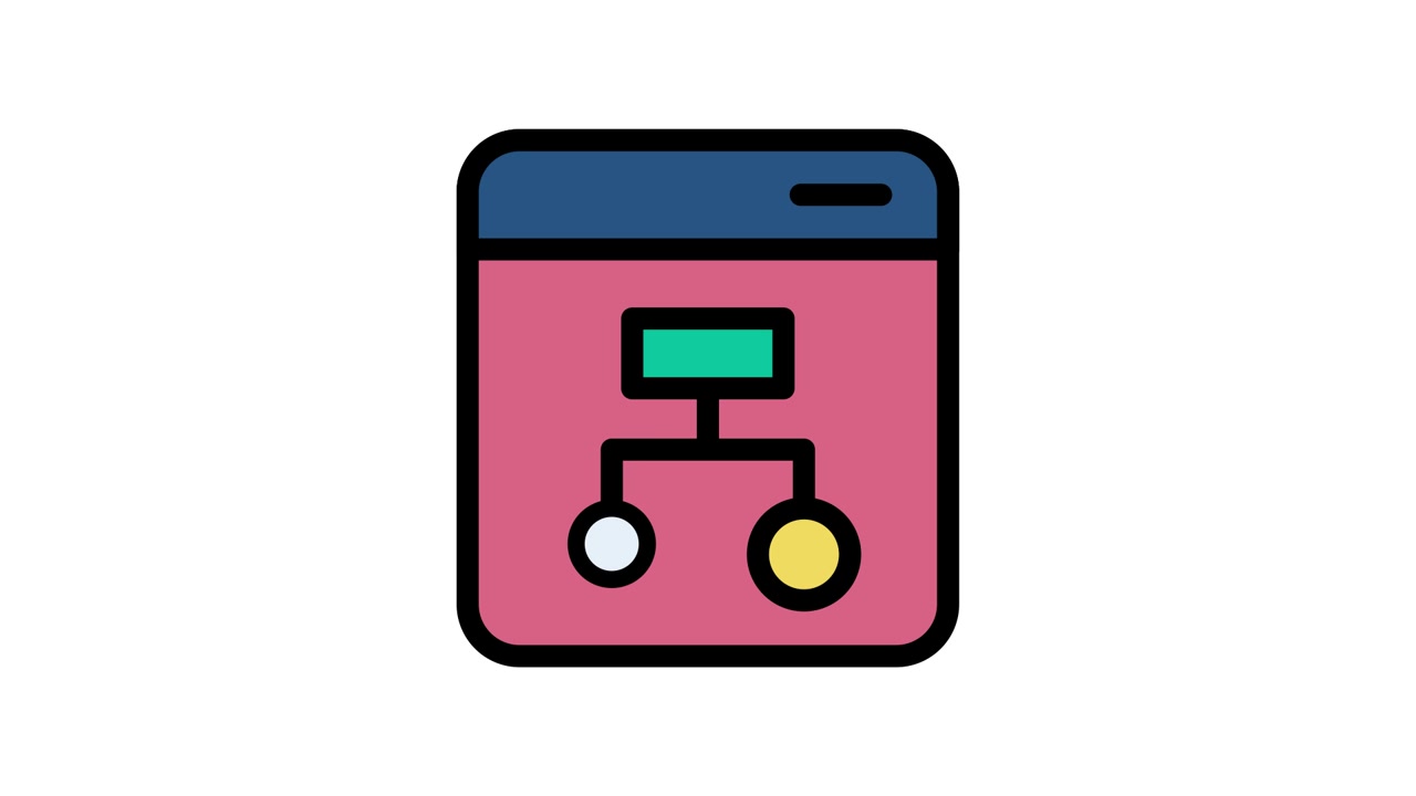 Digital Flowchart Animation on a Mobile Device Screen