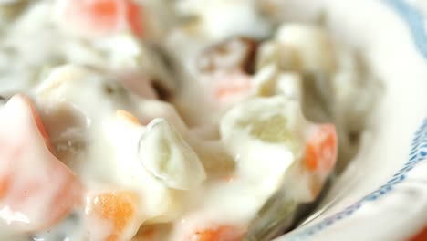 close-up of creamy potato salad