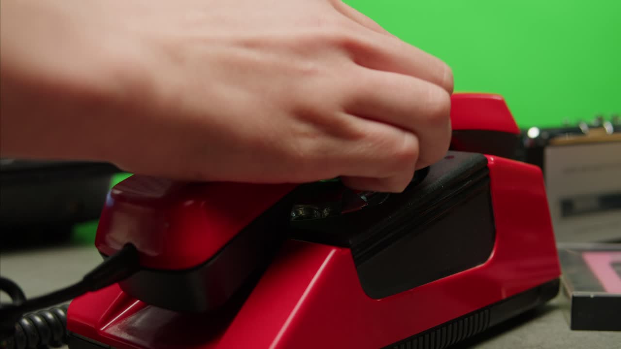 Retro vintage phone, A yellow rotary telephone is displayed on a wooden desk, adding a nostalgic touch