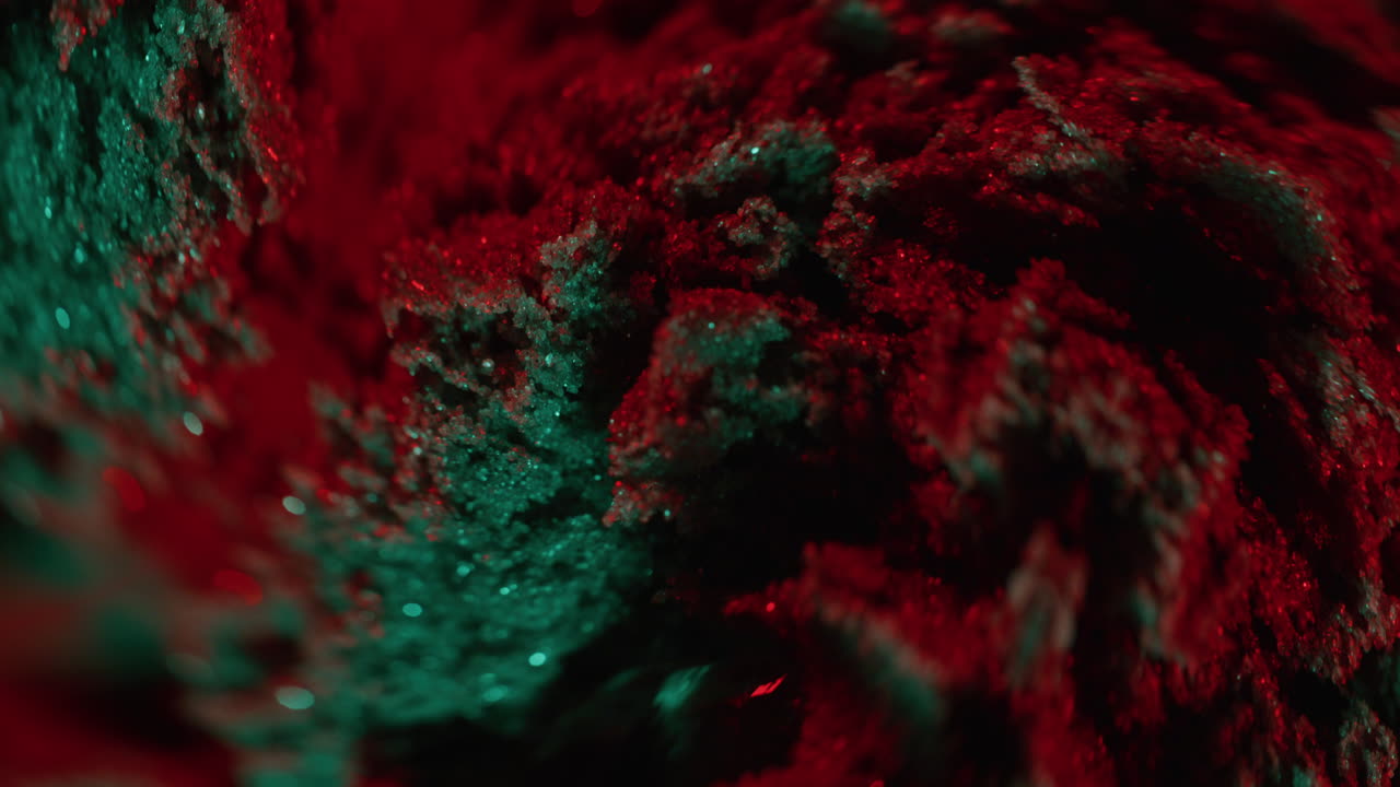 Abstract Red and Green Particles