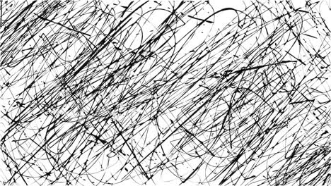 black scribble on white backdrop low framerate animated pattern