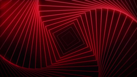 neon radio wave flowing lines square shapes 3d animation on gradient dark background motion graphics dynamic abstract vibrant colour red maroon
