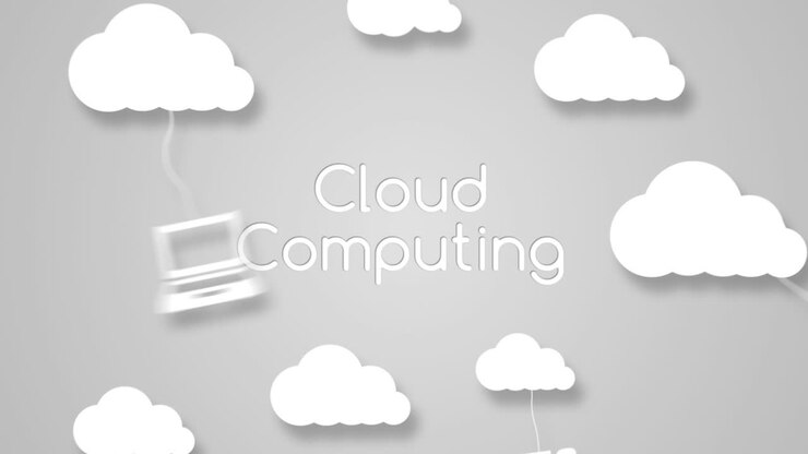 Cloud computing concept with apps