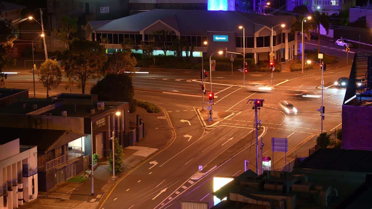 Night Traffic at a City Intersection