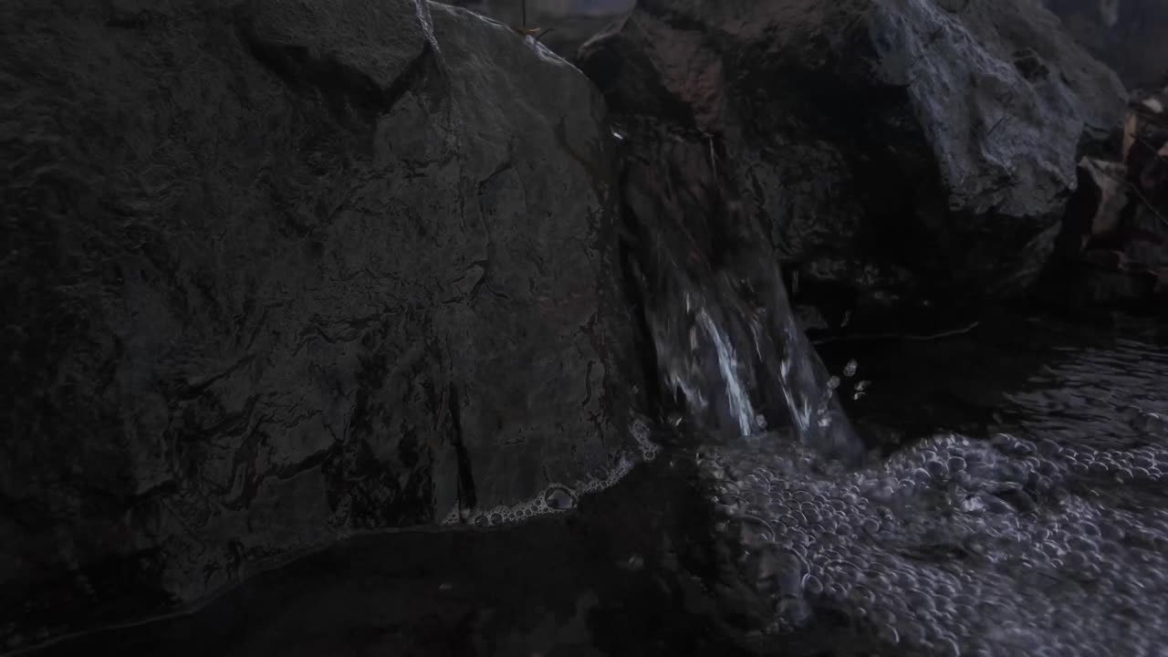 River creek mini waterfall flow mountain cold water stream clean highlands Switzerland