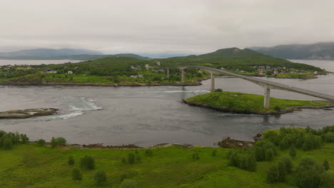 saltstraumen bridge crossing powerful and famous tidal current in bod?