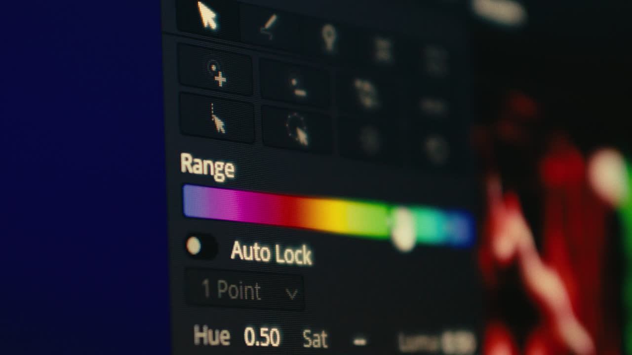 engineering color corrention graphic designer working on professional software