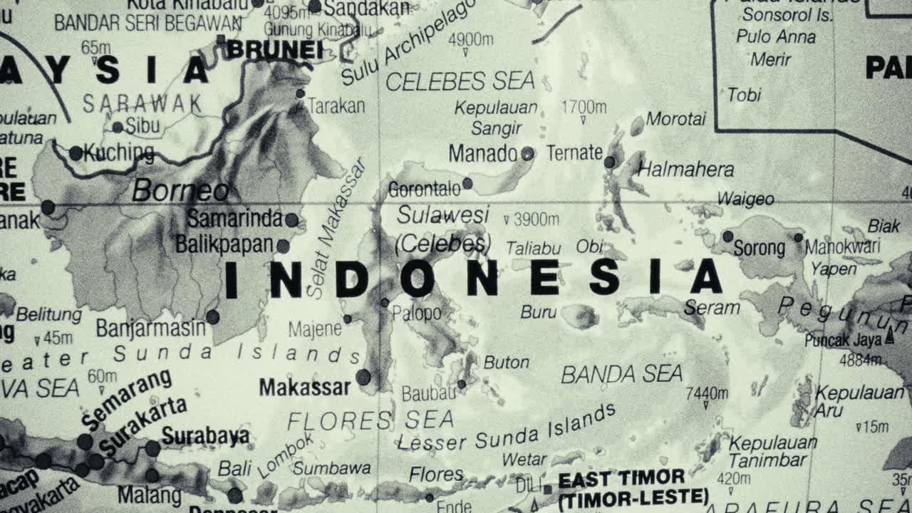 Detailed Map of Indonesia and Southeast Asia