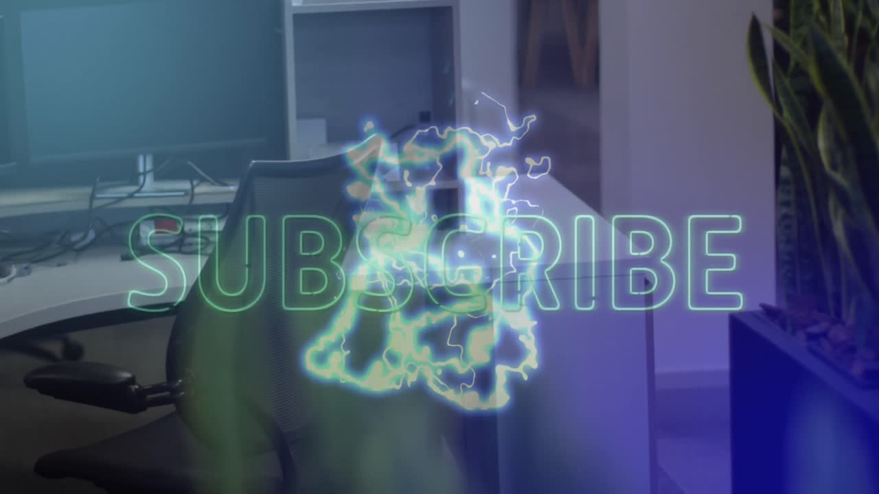 animación de suscribirse a una oficina vacía.