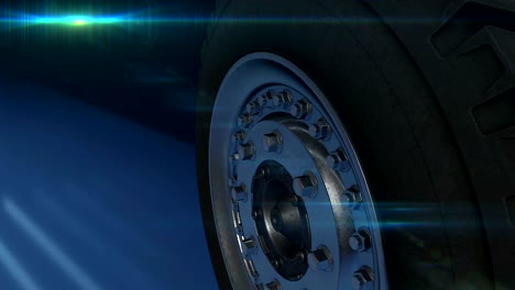 animación de la rueda del coche 4k