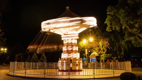 rotating carousel on the boulevard in baku. azerbaijan.4ktimelapse