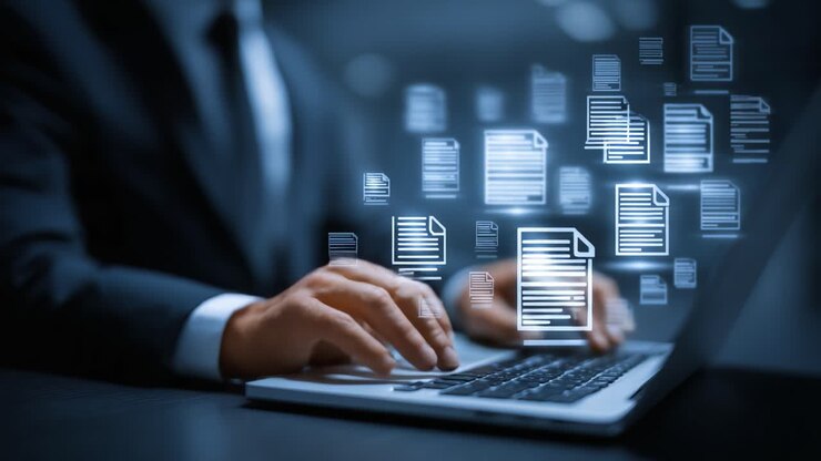 A Business Professional Engaging with Digital Documents: Exploring the Interaction between Technology and Productivity in the Modern Workplace