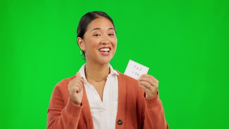 school, learning and teacher on green screen